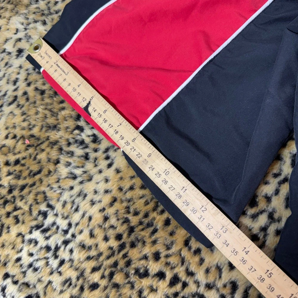 Monster Garage Board Shorts Mens 38 Black Red White Y2K Tribal Swim Trunks 2000s